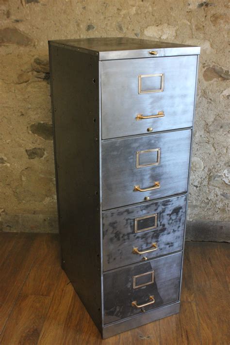 vintage industrial metal file boxes|metal fireproof storage box.